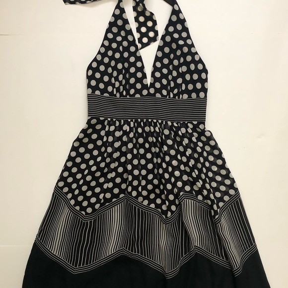 BCBG MAX AZRIA Polkadot Halter Dress - Picture 11 of 13